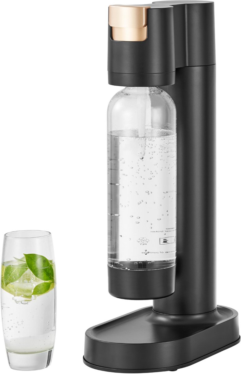 De Soda Maker Starterkit met 1L PET-fles BPA-vrij Zonder CO2 Cilinder in één oogopslag