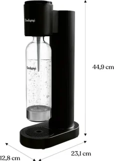 Sodapop Sodamaker Zwart — simpel, stijlvol en effectief bruiswater