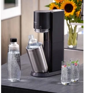 Sodastream Duo bruiswatermachine zwart met 2 karaffen en gasfles