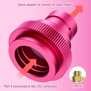 Sodastream F-QC1.0-P CO2-sneladapter 425g roze