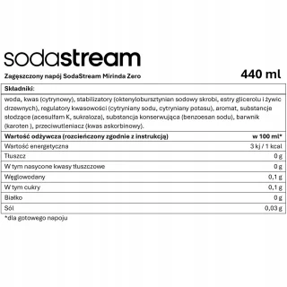 SodaStream Mirinda Zero sinaasappelsiroop concentraat 440 ml