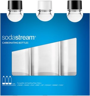 SodaStream PET-flessen 3x 1 L Zwart/Wit review