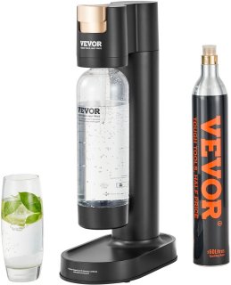 De Vevor Bruiswatermaker HR-192 Zwart met fles in één oogopslag