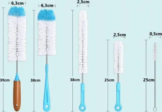 Vlessenborstel set 5 stuks compatibel met SodaStream