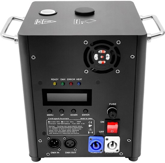 Vonkenmachine Feestmachine DMX 700W Compact review