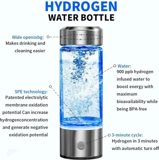 Wat vinden we goed aan de Waterfolter Waterstofgenerator Fles 420 ml Zwart