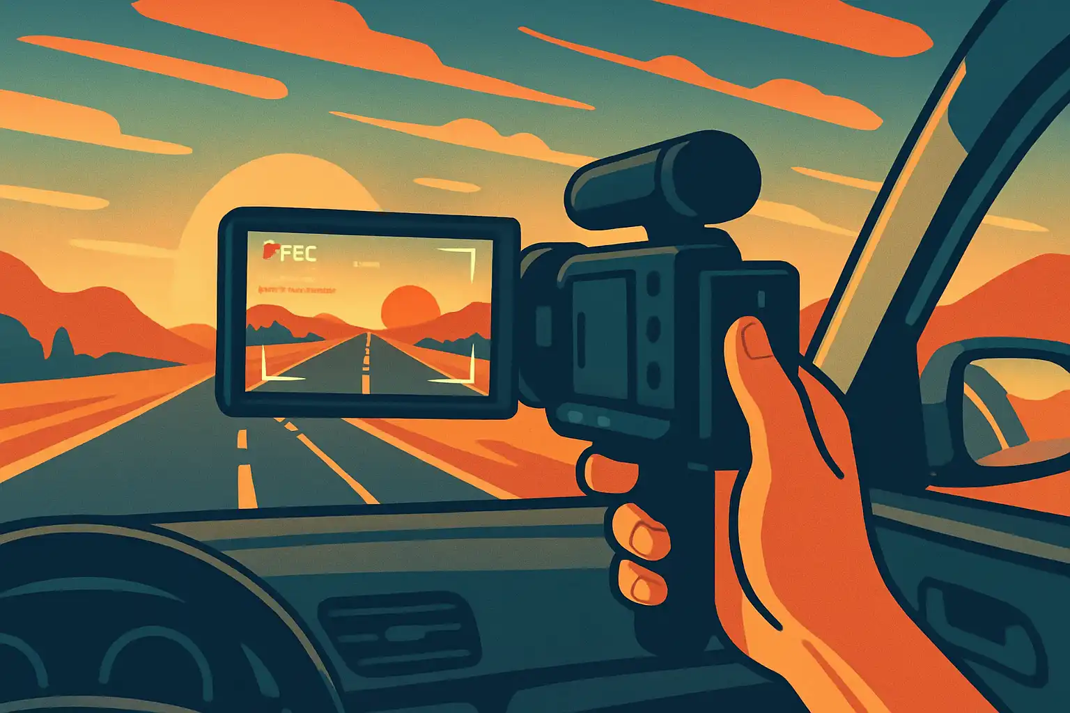 Roadtrip cinematografie: veilig en spectaculair filmen met je camcorder vanuit de auto