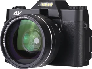 Trendy Digitale 4K Vlog Camera | Wi-Fi | 16 GB Geheugenkaart | 2 Extra Lenzen