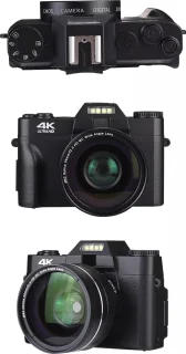 Trendy Digitale 4K Vlog Camera | Wi-Fi | 16 GB Geheugenkaart | 2 Extra Lenzen