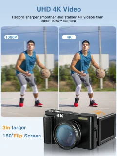 4K Digitale Camera 48MP 3” LCD Reismodel
