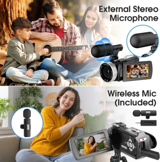 4K videocamera digitale camcorder zwart