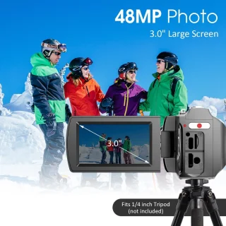 4K videocamera - digitale camcorder - zwart
