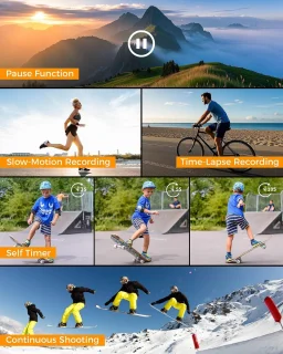 4K videocamera - vlogcamera camcorder - zwart