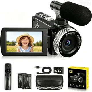 4K videocamera – vlogcamera – zwart