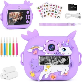 Ambesty kindercamera 2,4 inch 1080p (paars)