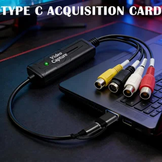 AV-naar-USB-C-converter voor video-opnames en VHS-digitalisering