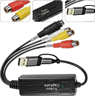AV-naar-USB-C-converter voor video-opnames en VHS-digitalisering