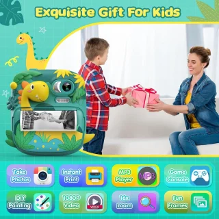 Camclid camera voor kinderen dinosaurus