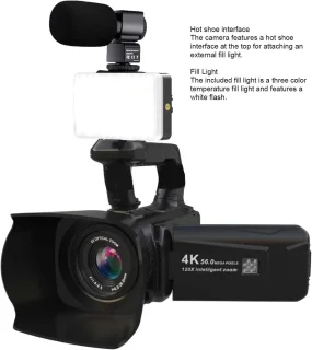Camcorder vlogcamera zwart
