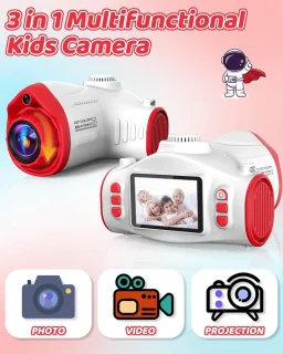 Digitale camera, kinderen, kerstcadeau, speelgoed voor jongens en meisjes, ruimteschip