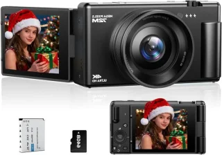 Digitale camera – vlogcamera fotocamera – zwart