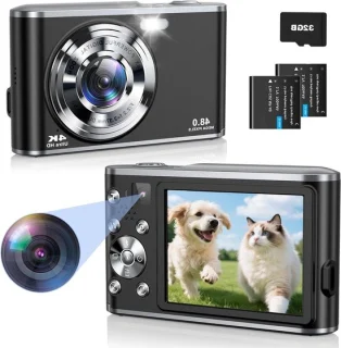 Digitale camera vloggingcamera fototoestel zwart