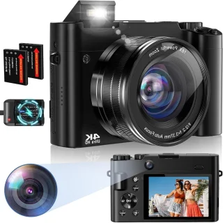 Digitale camera voor foto en video - zwart