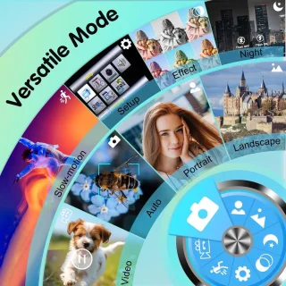Digitale camera voor foto en video - zwart