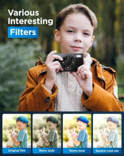 Digitale camera voor kinderen - zwart