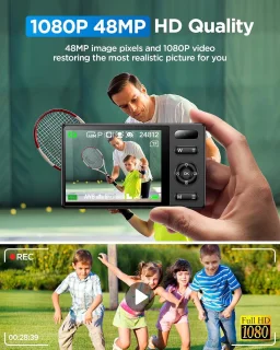 Digitale camera voor kinderen - zwart
