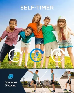Digitale camera voor kinderen - zwart