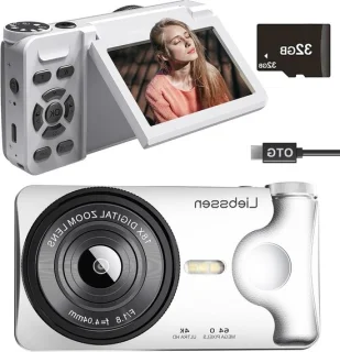 Digitale camera voor vloggen in zwart