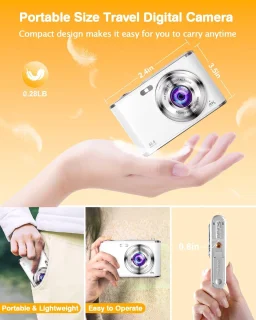 Digitale camera voor vloggen, zwart
