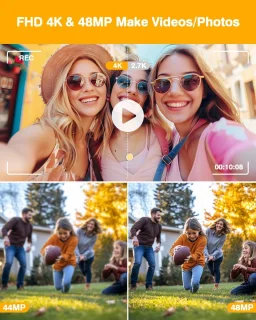 Digitale camera voor vloggen, zwart