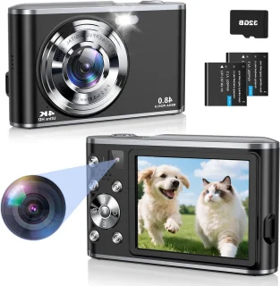 Digitale camera voor vlogging, zwart
