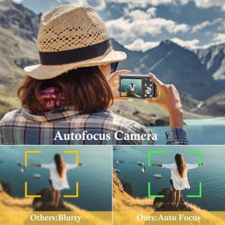 Digitale camera voor vlogging, zwart