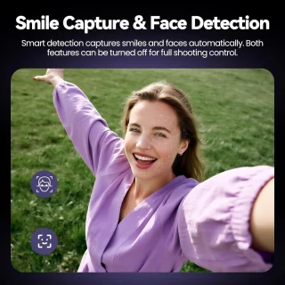 Digitale camera voor vlogs en contentcreatie – zwart