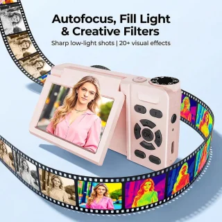 Digitale camera voor vlogs in zwart