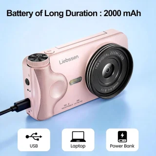 Digitale camera voor vlogs in zwart