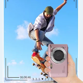 Digitale compacte vlogcamera roos
