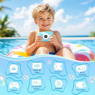 Wat vinden we goed aan de Digitale kindercamera blauw