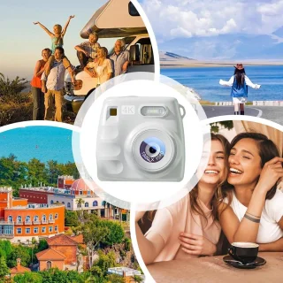 Digitale kindercamera voor vloggers - wit