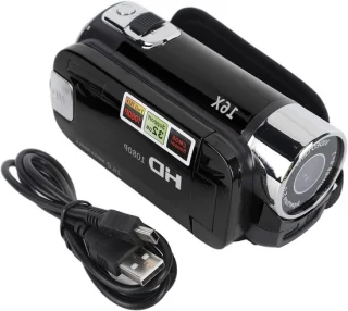 Digitale videocamera 16MP 1080p, zwart