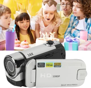 Digitale videocamera camcorder vlogger zwart