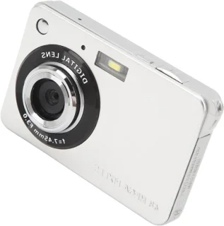 Digitale vlogcamera compactcamera, zilver