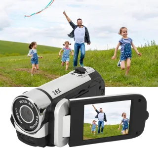Digitale Vlogcamera Compacte Camcorder (Zilver)