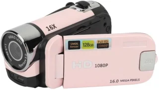 Digitale vlogcamera roze