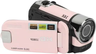 Digitale vlogcamera roze