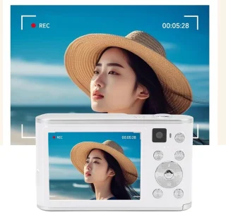 Digitale vlogcamera voor beginners - wit
