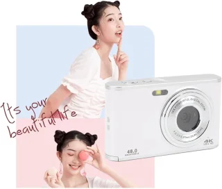 Digitale vlogcamera voor beginners - wit
